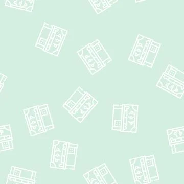 Robot doing surgery operation line vector seamless pattern Stock Illustration