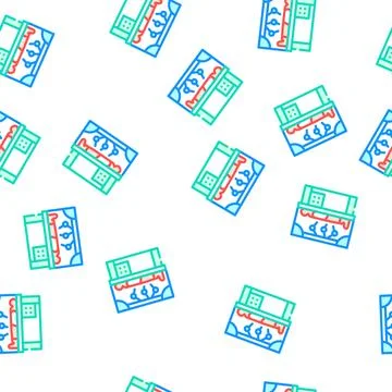 Robot doing surgery operation vector seamless pattern Stock Illustration