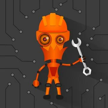 Robot electronics technology Illustrazione stock