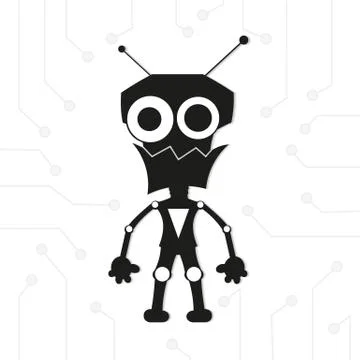 Robot electronics technology Illustrazione stock