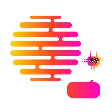 Robot with empty speech bubble. Chat bot virtual assistance isolated on white Stock Illustration