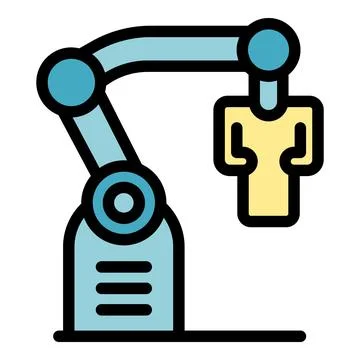 Robot engineer factory icon vector flat 스톡 일러스트