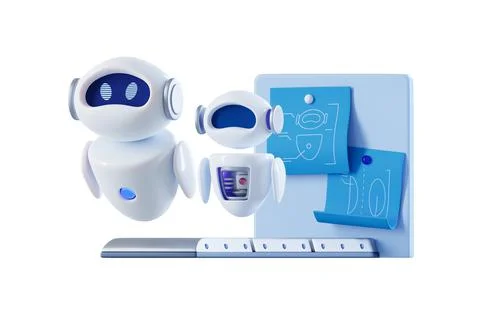 Robot engineering and programming Stock Illustration