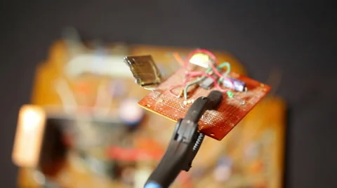 Robot engineering electrical circuit board Stock Footage 46517470