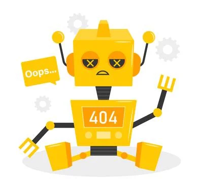Robot error 404 concept Stock-Illustration
