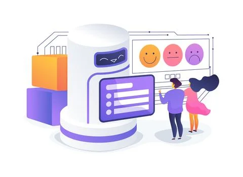 Robot Ethics Educational Game abstract concept vector illustration. Illustrazione stock