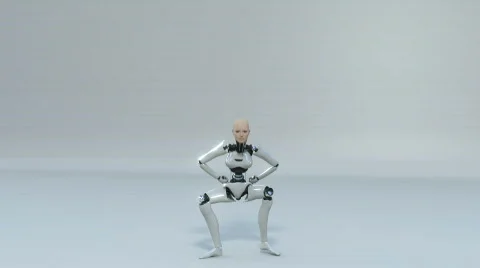 Robot excercise Stock Footage 738725