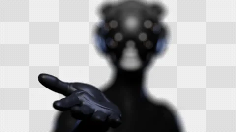 The robot extends a helping hand demonstrating benevolence 库存影片 271622348