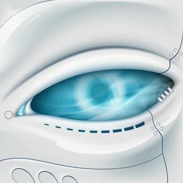 Robot Eye. Mechanical face. Stock-Illustration