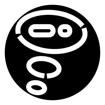 Robot face concept with black and white icon Stock Illustration
