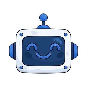 Robot face emoji Stock Illustration