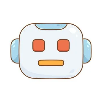 Robot face emoji Stock Illustration