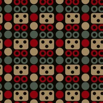 Robot face seamless pattern Stock Illustration