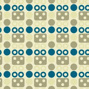 Robot face seamless pattern Stock Illustration