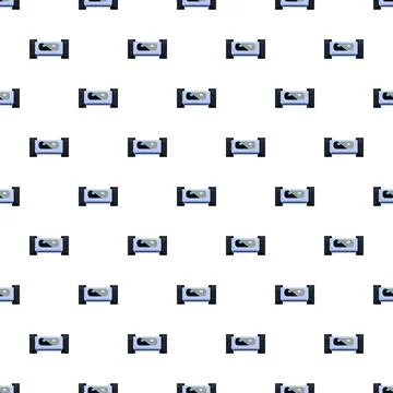 Robot face seamless pattern for technology background Stock Illustration