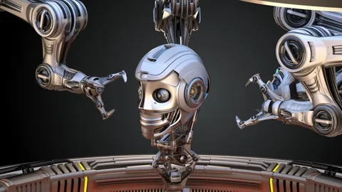 ROBOT-FACTORY-Building-2 Stock Footage 254316786