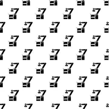Robot factory pattern seamless Illustrazione stock