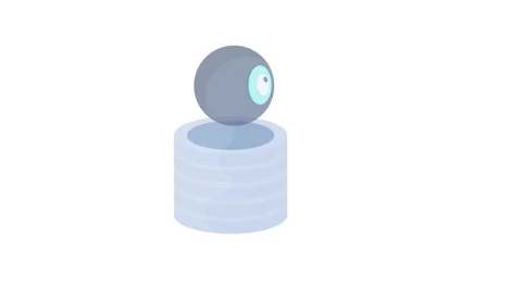 A robot featuring a dollar sign on its head is positioned on a large stack .. Stock Footage 332388923