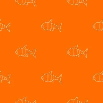 Robot fish pattern orange Stock Illustration