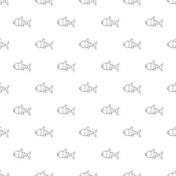 Robot fish pattern seamless Stock Illustration