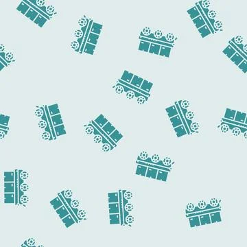 Robot fleet autonomous delivery glyph seamless pattern 스톡 일러스트