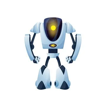 Robot with foldable hands and legs isolate android 스톡 일러스트