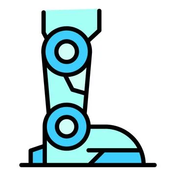 Robot foot icon vector flat Illustrazione stock