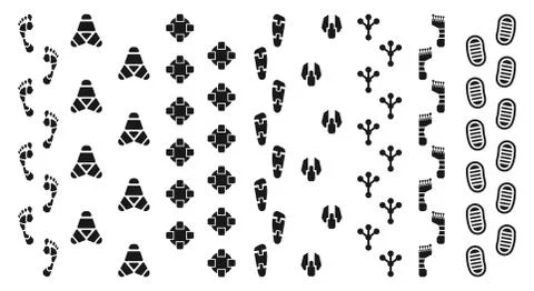 Robot footprint Stock Illustration