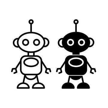 Robot four Illustrazione stock