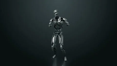 Robot Funny Dancing Stock Footage 172228128