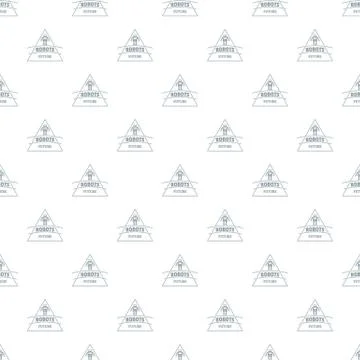 Robot future pattern seamless Illustrazione stock