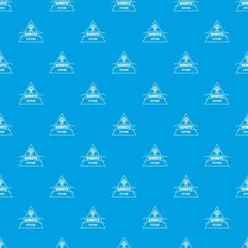 Robot future pattern vector seamless blue イラスト素材