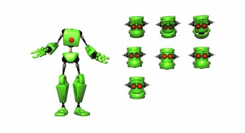 Robot , Futuristic Stock Illustration