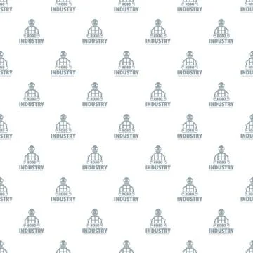 Robot futuristic pattern seamless Illustrazione stock