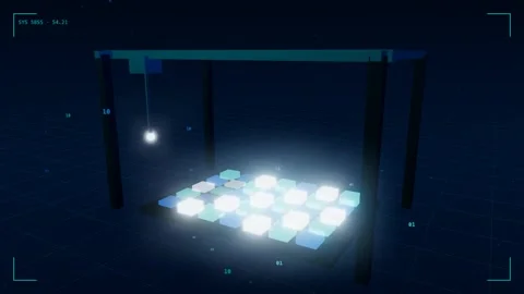 Robot gantry planning build bed Video stock 340048281