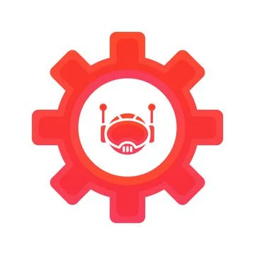 Robot gear gradient logo design template icon Stock Illustration