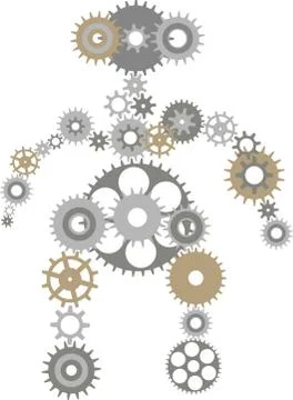 Robot of gears Stock Illustration