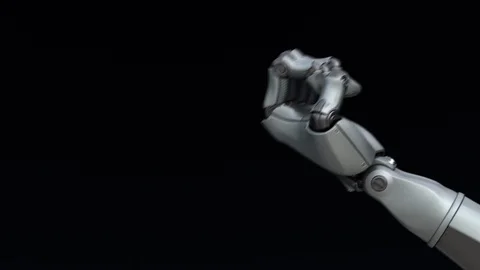 Robot giving its empty hand Stock Footage 108573615