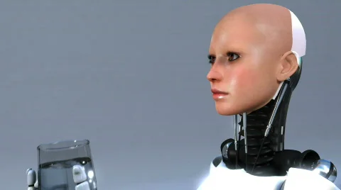 Robot glass Stock Footage 738635