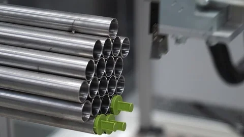 A Robot gripping a peace of plastic Stock Footage 85942839