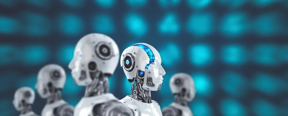 Robot group Stock Photos