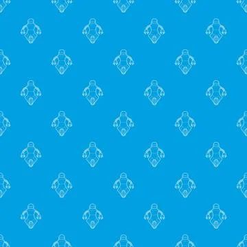 Robot guard pattern seamless blue Stock Illustration