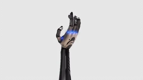 Robot Hand With Alpha 02 Video stock 293570928