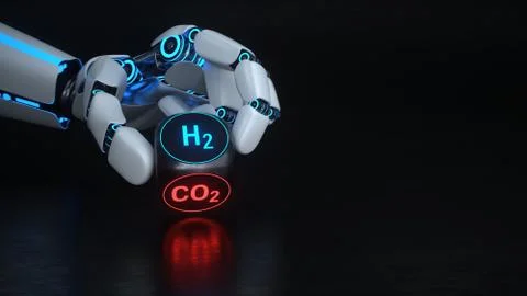 Robot Hand CO2 H2 Stock Illustration