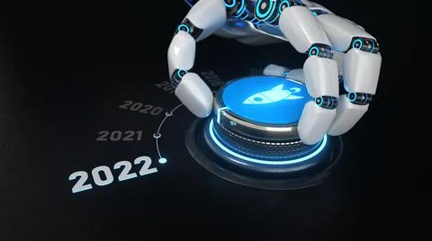 Robot Hand Control Knob 2022 Stock Illustration