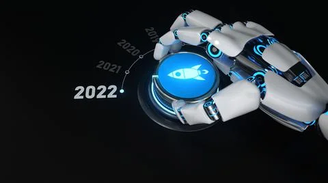 Robot Hand Control Knob 2022 Stock Illustration