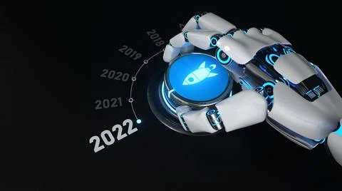 Robot Hand Control Knob 2022 Stock Illustration