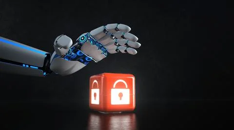 Robot Hand Cube DLock イラスト素材