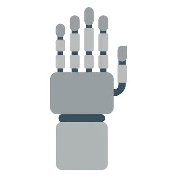 Robot hand flat clipart vector illustration 스톡 일러스트