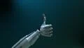 Robot hand gesture "OK" (Thumb up!) HD Footage